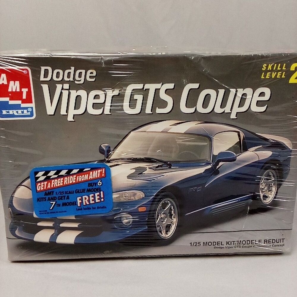 Dodge Viper GTS Coupe Concept Model Kit 1 /25 #8055 Sealed Vintage AMT Ertl Lvl2